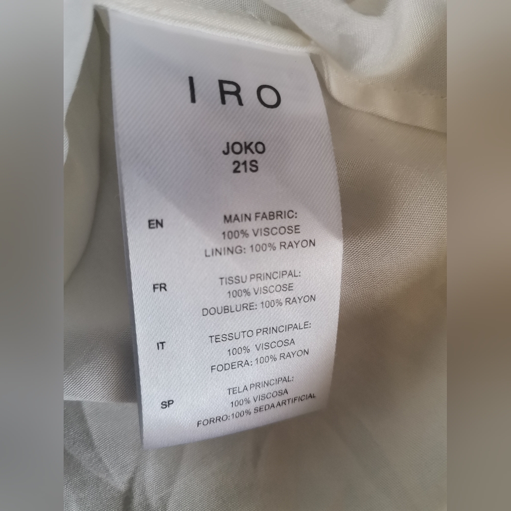 IRO Paris Embroidered Long Sleeves White Dress. - Picture 4 of 10